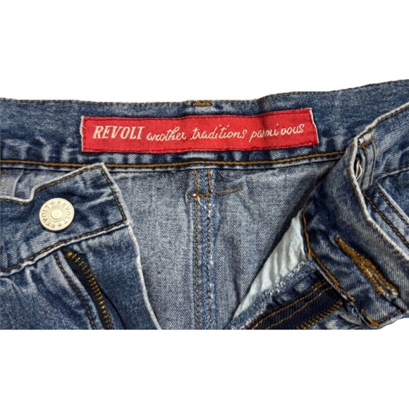 Y2K Shabby Chic REVOLT Clothing Co.Denim Maxi Skirt 11/12 Cargo Pockets BAGGY - Picture 3 of 5